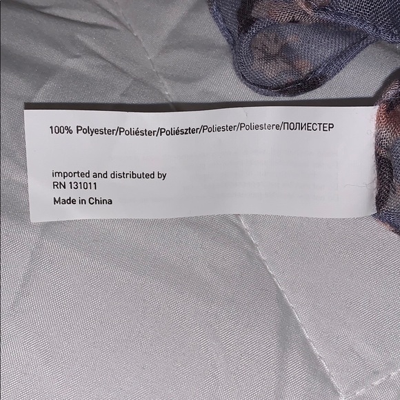 Purple Floral Ruffle Scarf - Picture 3 of 4